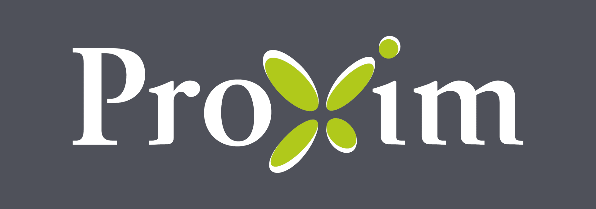 Logo with stylized green letter X on a gray background.